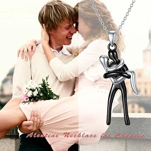 Amazon.com: LELOUCHY Hug Necklace for Him and Her Valentine's Day